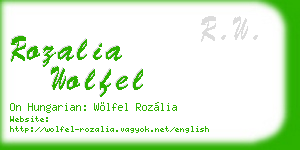 rozalia wolfel business card